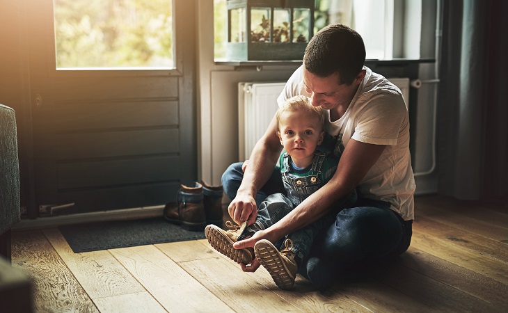 Father has the right fit for shoes and voluntary benefits.